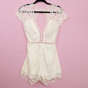 White lace romper